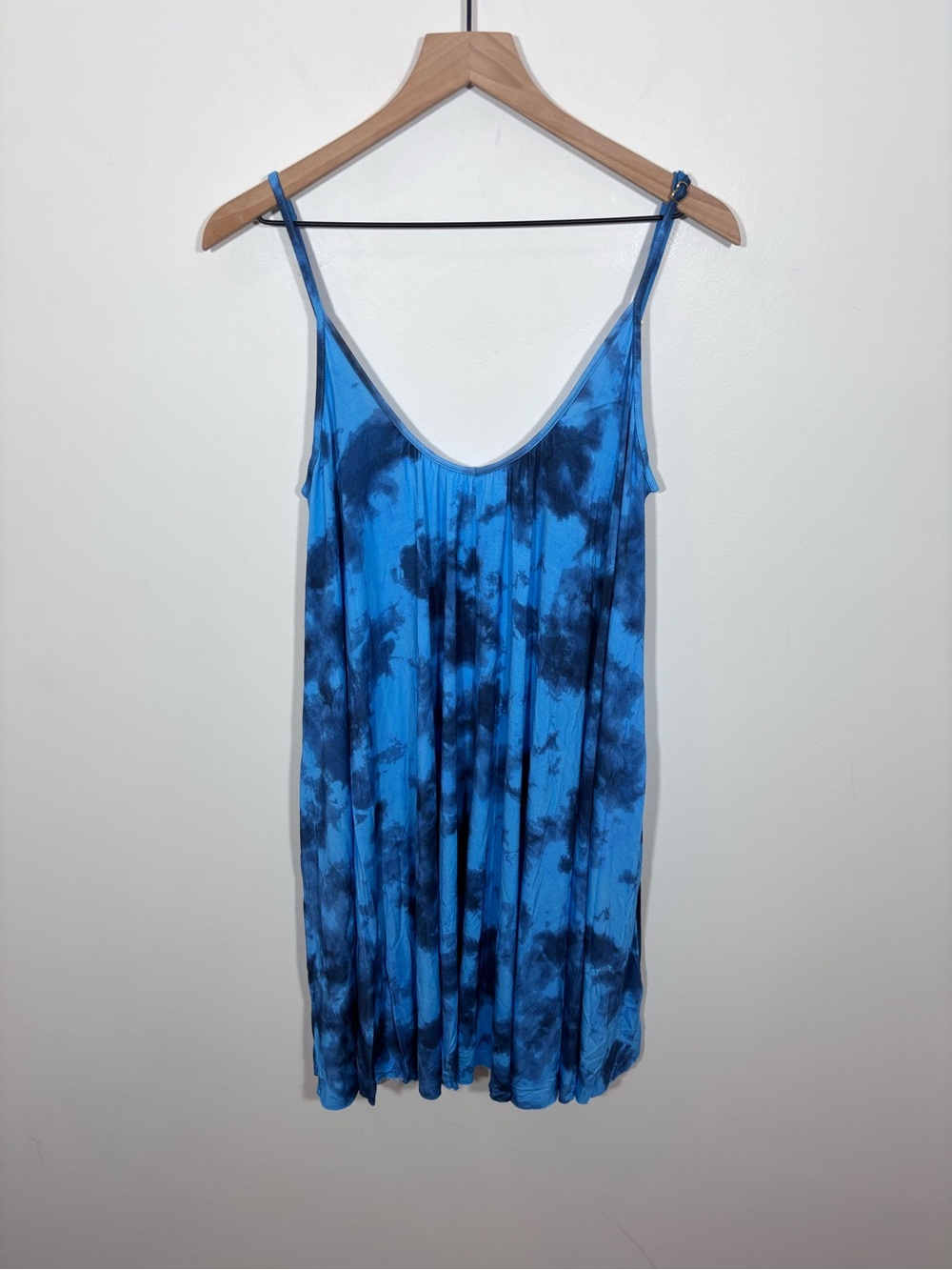 Citrus Tie-Dye Blue Swim Beach Pool Coverup Dress NWT Medium Adjustable Pockets
